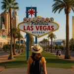 Las Vegas iluminada por la noche con casinos y la Strip