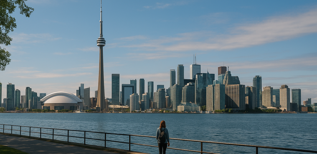 Toronto city skyline with cultural diversity