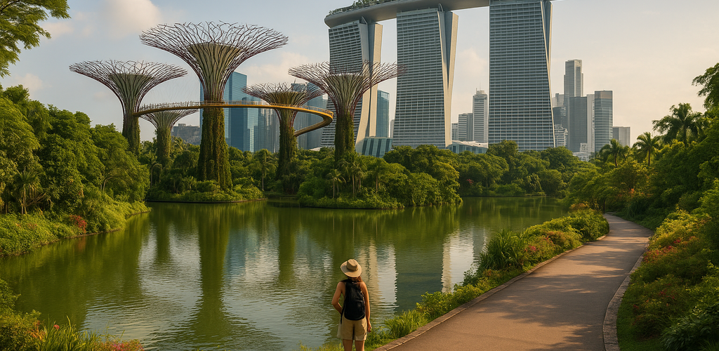 Vibrante ciudad de Singapur con modernidad y cultura, representando el destino turístico ideal.